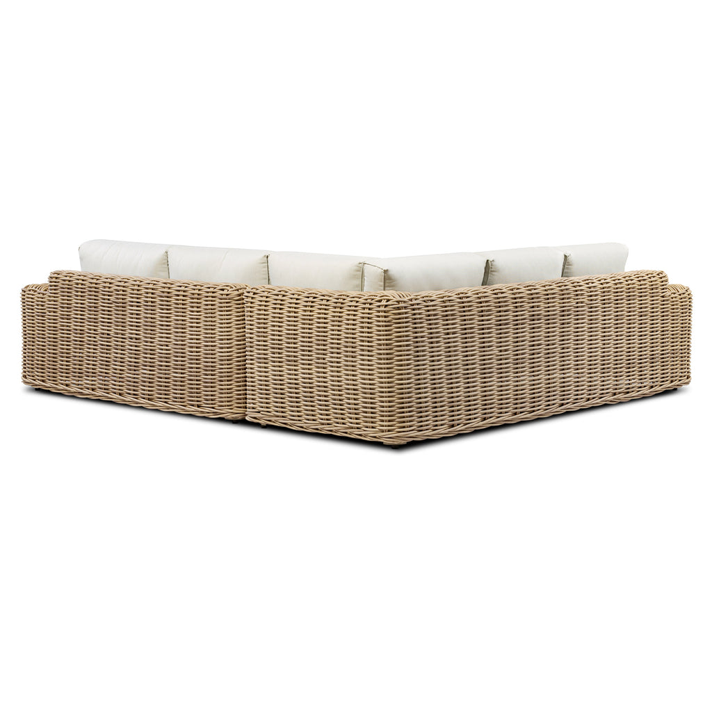 W&F Collection | Puglia Corner Sectional Set with Coffee Table (Sand)