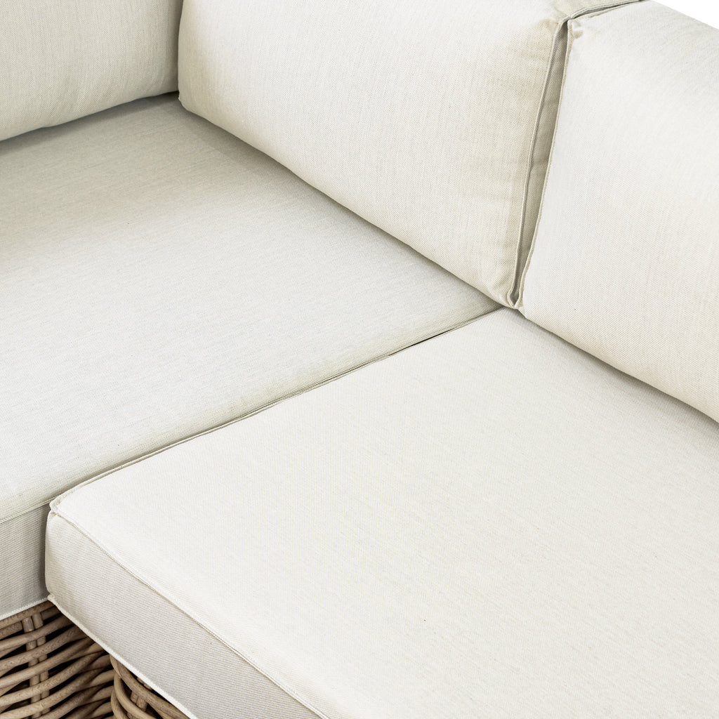 W&F Collection | Puglia Corner Sectional Set with Coffee Table (Sand)