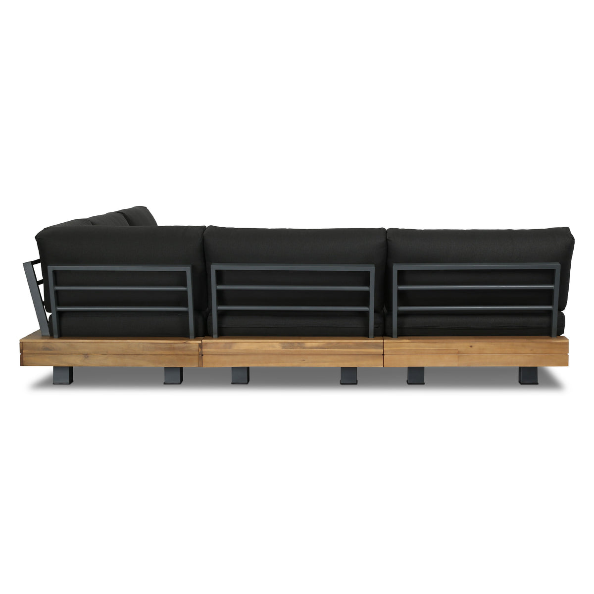 W&F Collection | Celenza Modular Full-Corner Sectional Set with Coffee Table (Dark Grey)