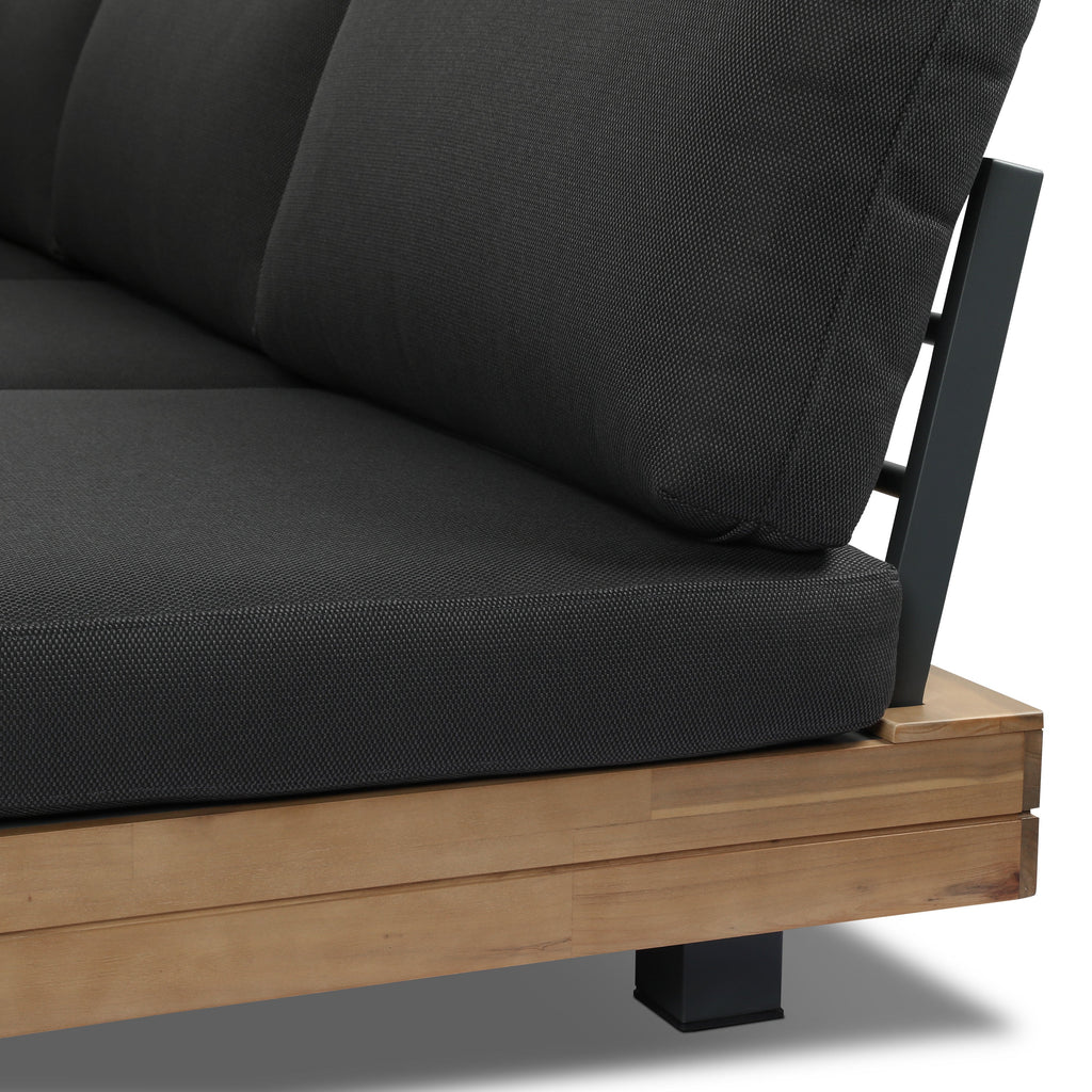 W&F Collection | Celenza Modular Full-Corner Sectional Set with Coffee Table (Dark Grey)
