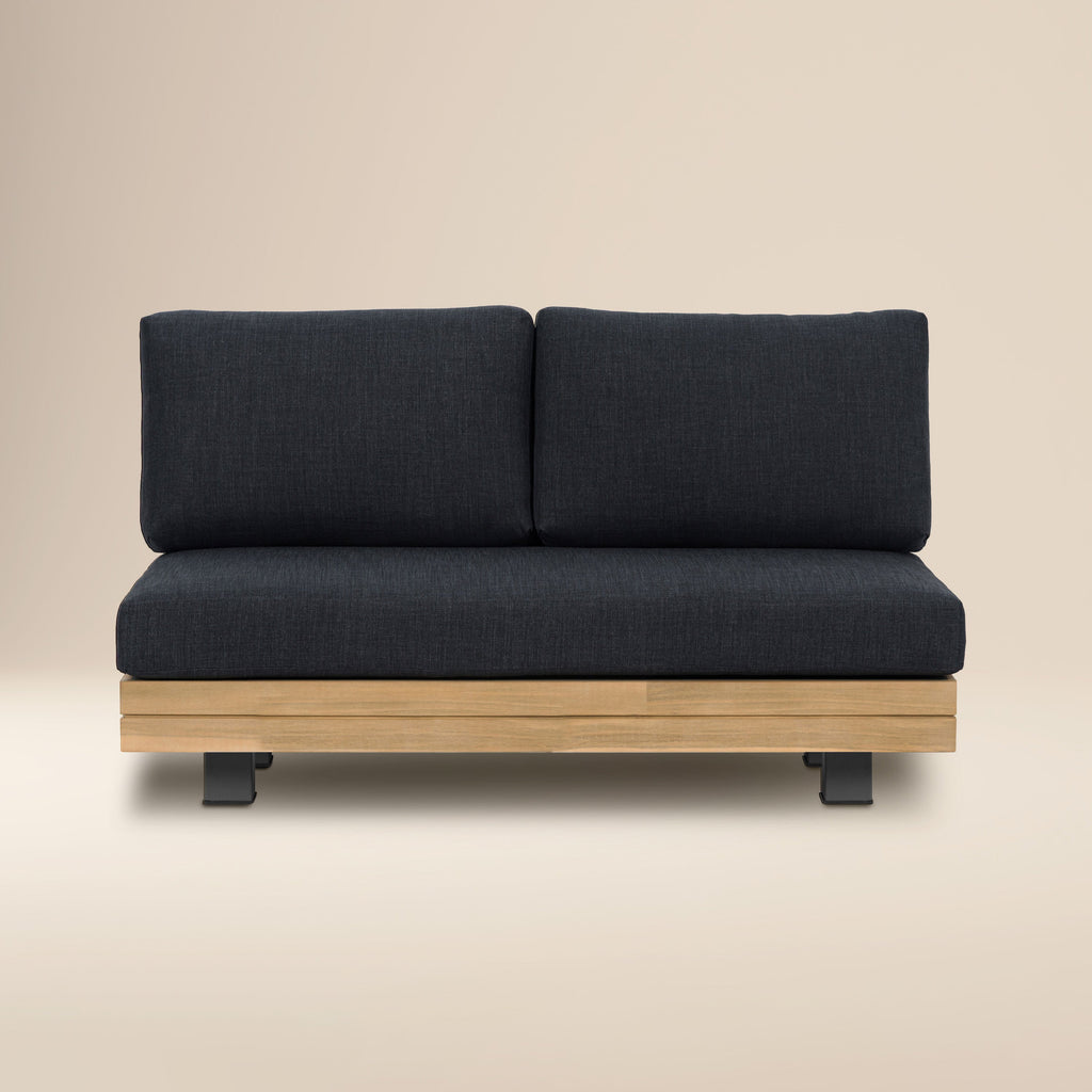 W&F Collection | Celenza Outdoor Loveseat (50") (Heathered Grey)