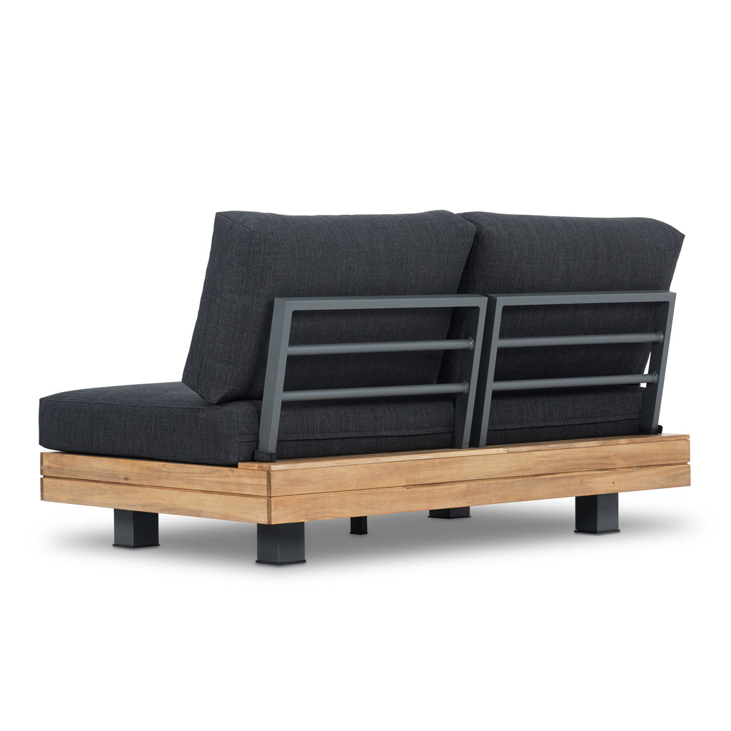 W&F Collection | Celenza Outdoor Loveseat (50") (Heathered Grey)