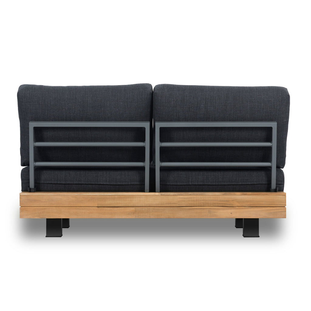 W&F Collection | Celenza Outdoor Loveseat (50") (Heathered Grey)