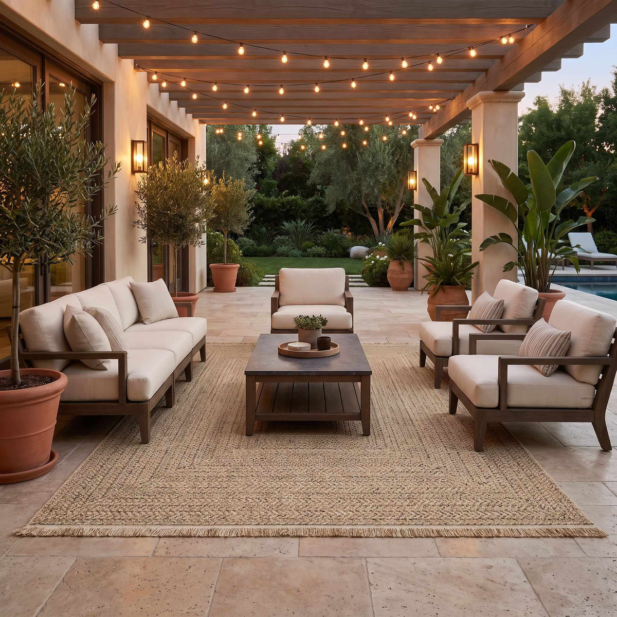W&F Collection | Fumiya Faux Jute Area Rug