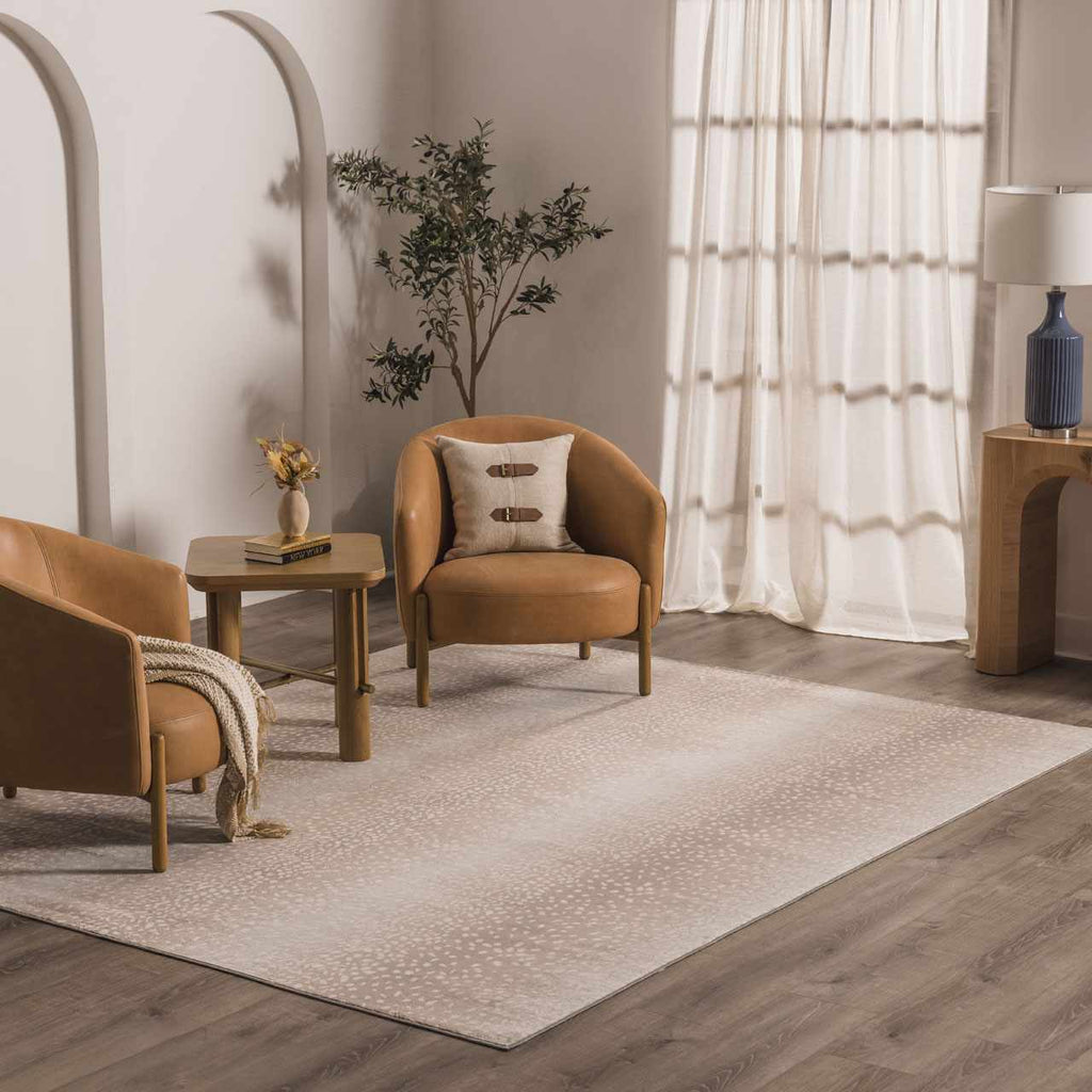 W&F Collection | Pointblank Tan Leopard Print Rug