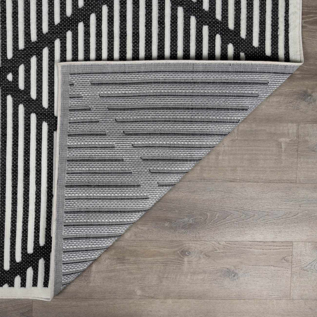 W&F Collection | Anah 3D Black Outdoor Rug