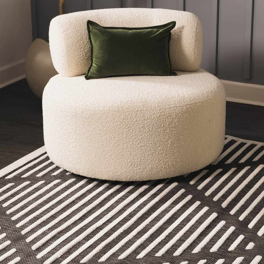 W&F Collection | Anah 3D Black Outdoor Rug