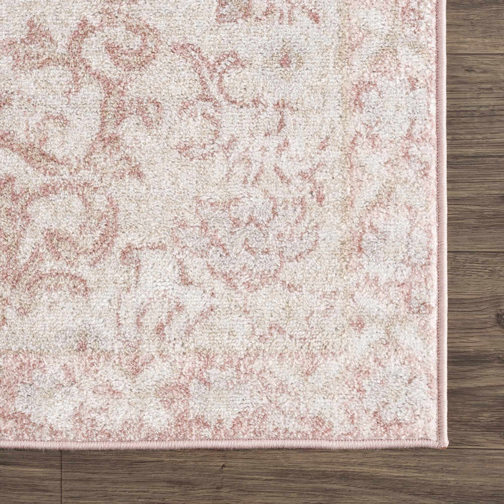 W&F Collection | Snead Pink Floral Rug