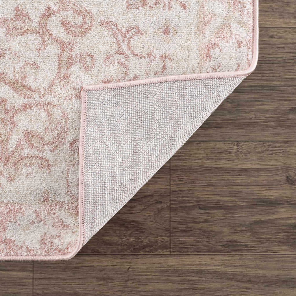 W&F Collection | Snead Pink Floral Rug