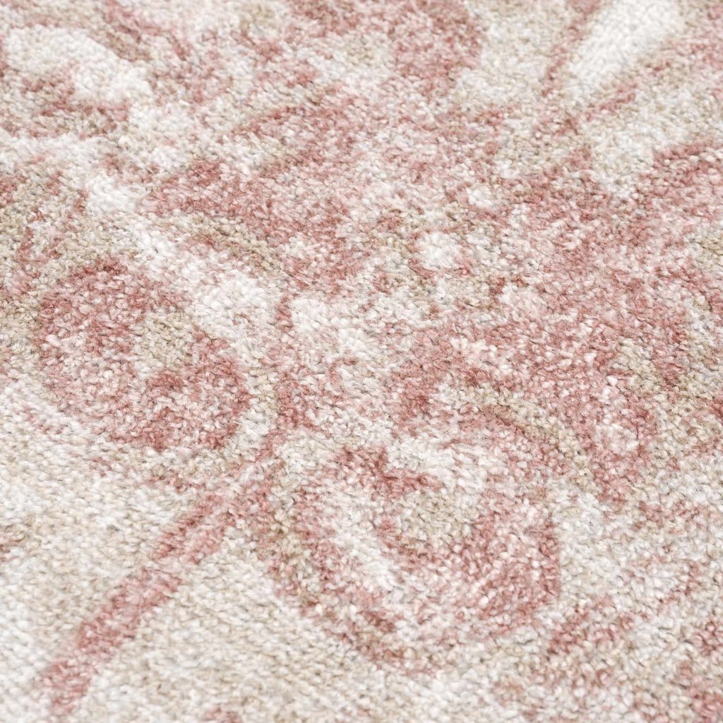 W&F Collection | Snead Pink Floral Rug