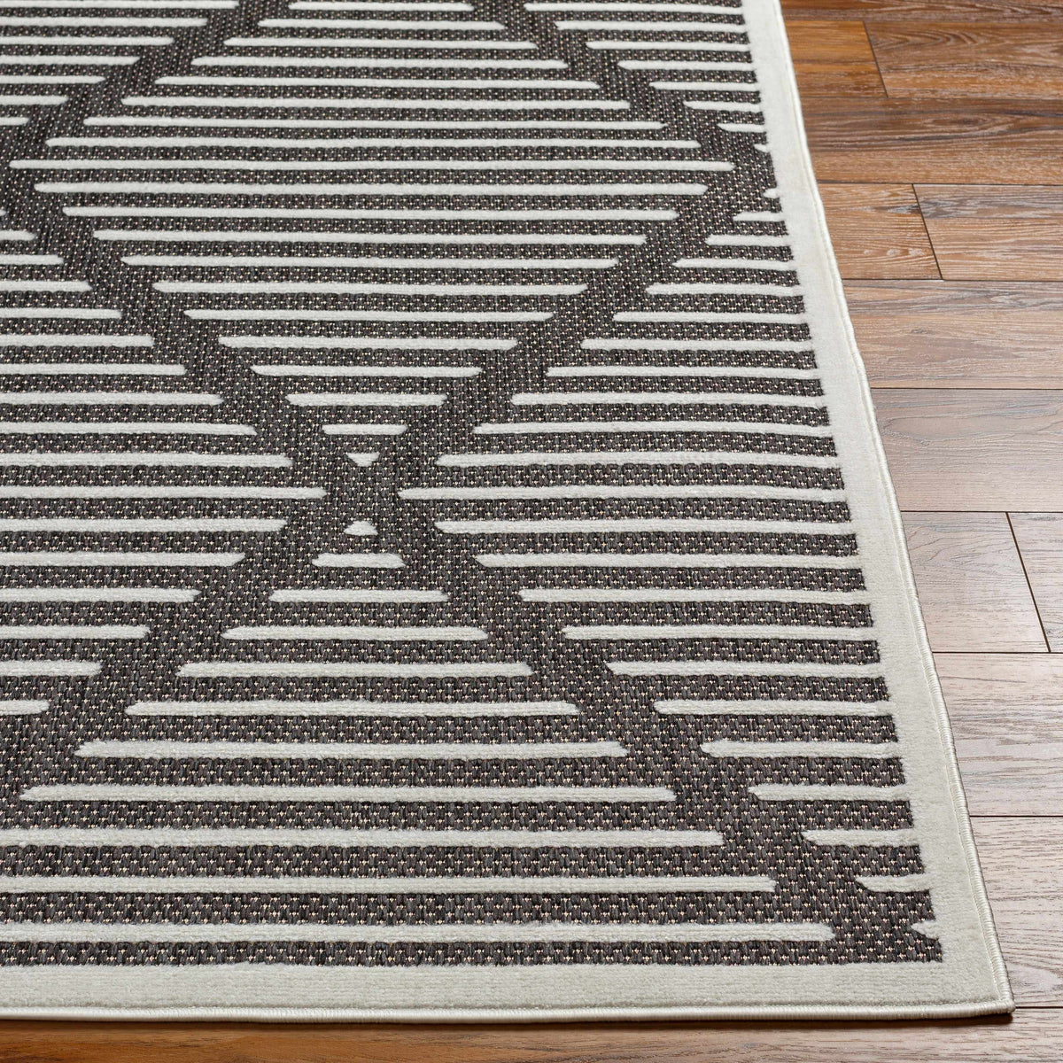 W&F Collection | Anah 3D Black Outdoor Rug