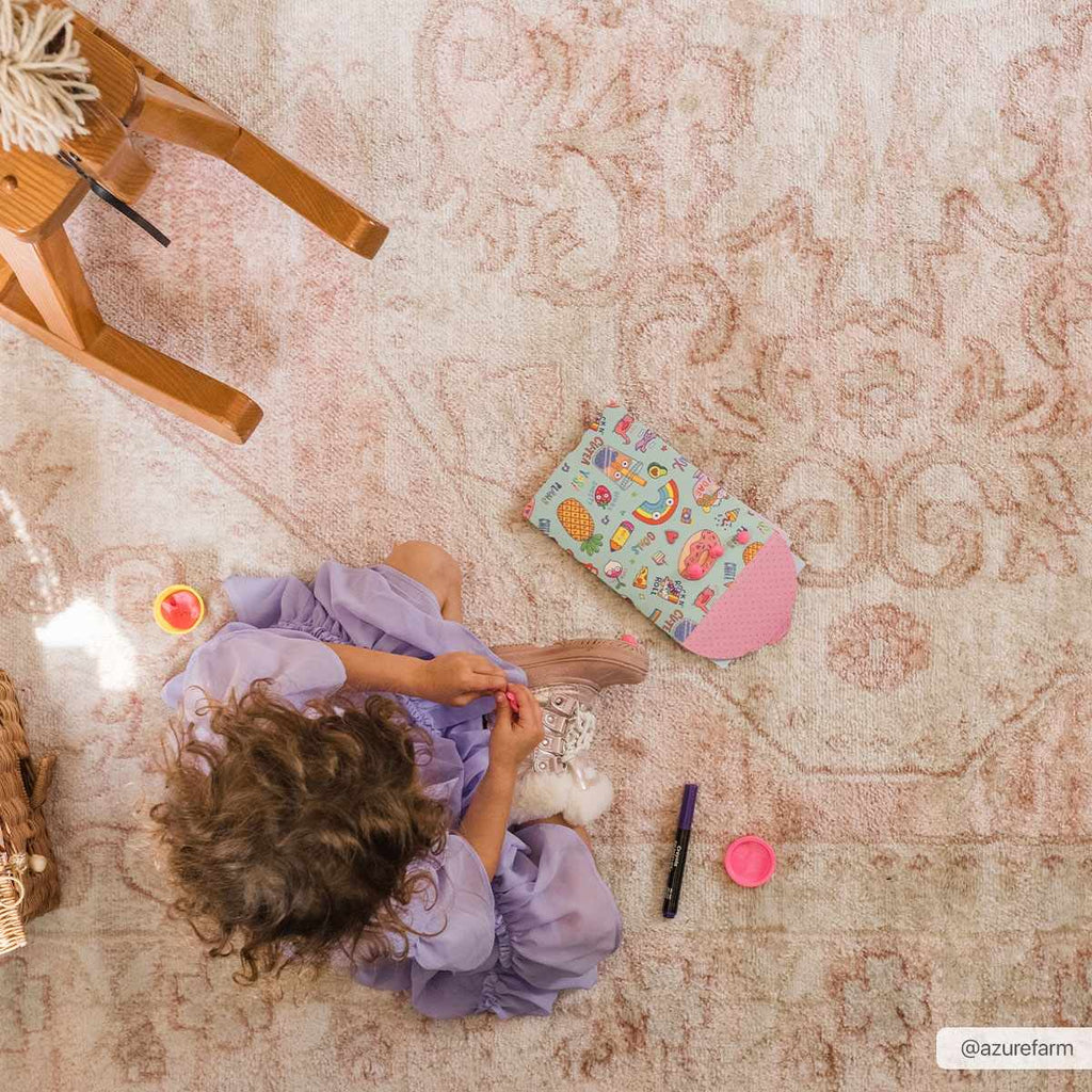 W&F Collection | Snead Pink Floral Rug