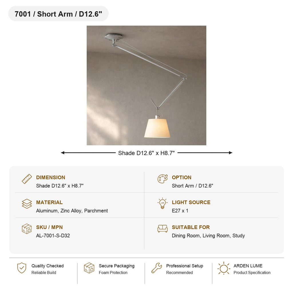 W&F Collection | Bauhaus Adjustable Swing Arm Pendant Light