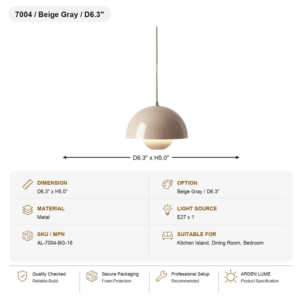 W&F Collection | Colorful Flowerpot Metal Dome Pendant Light