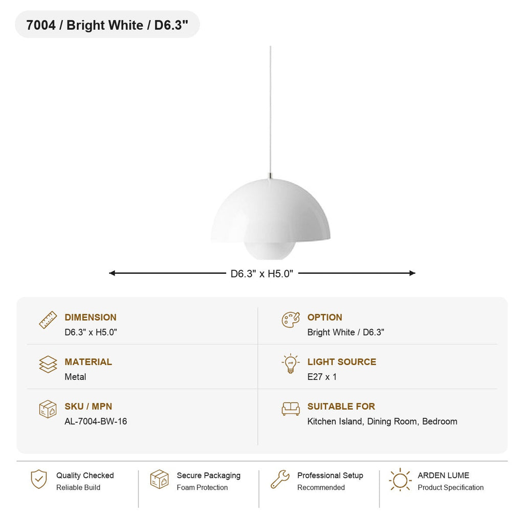 W&F Collection | Colorful Flowerpot Metal Dome Pendant Light
