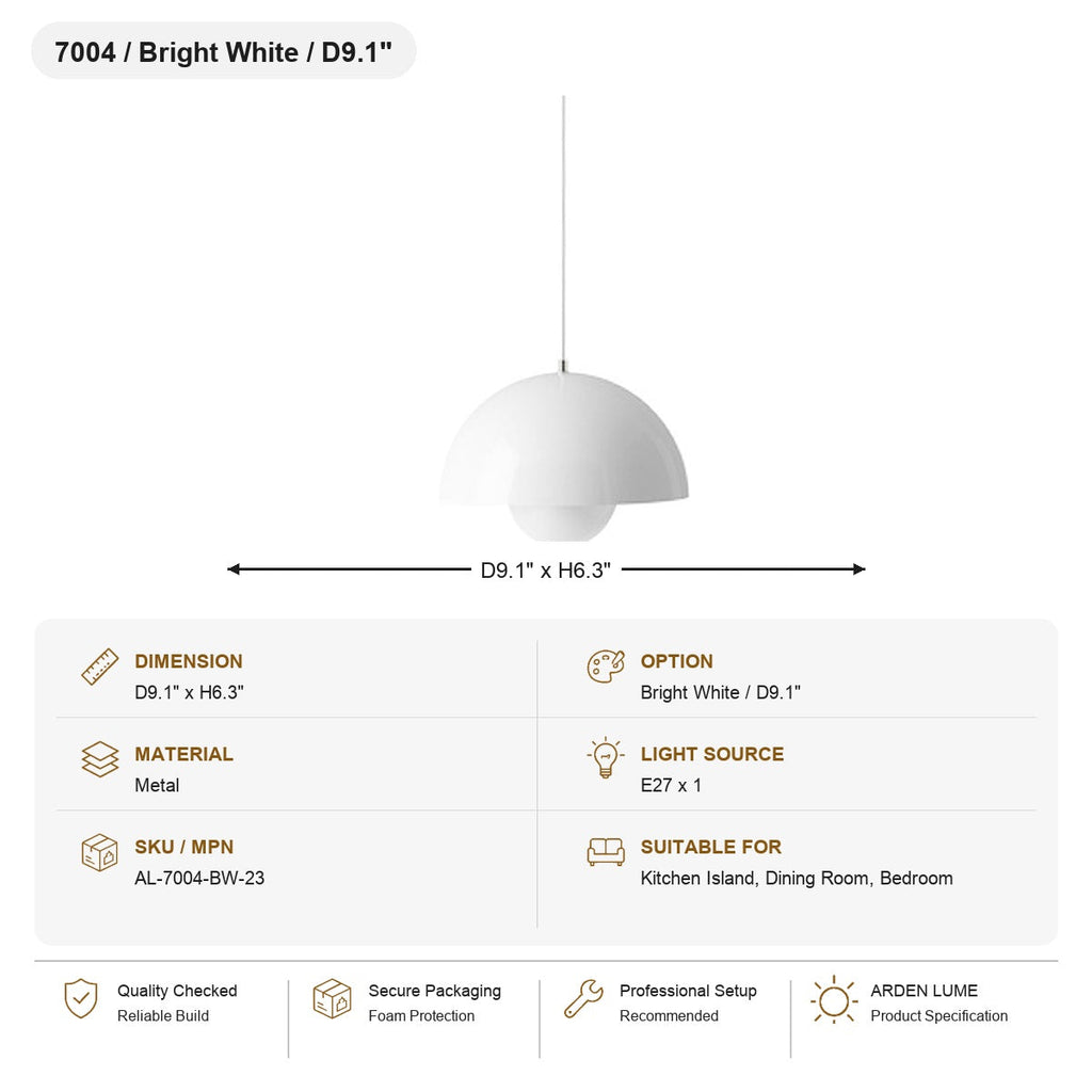 W&F Collection | Colorful Flowerpot Metal Dome Pendant Light
