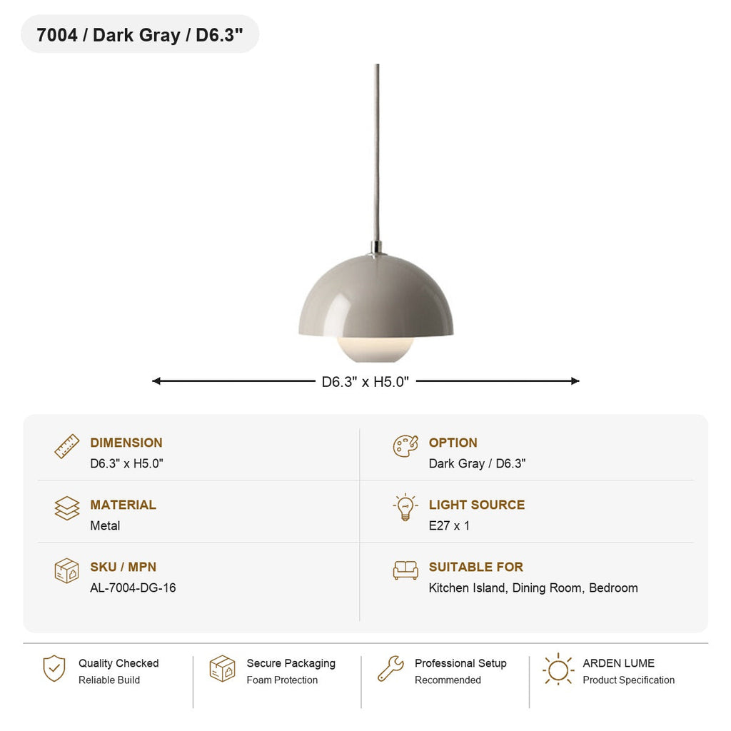 W&F Collection | Colorful Flowerpot Metal Dome Pendant Light