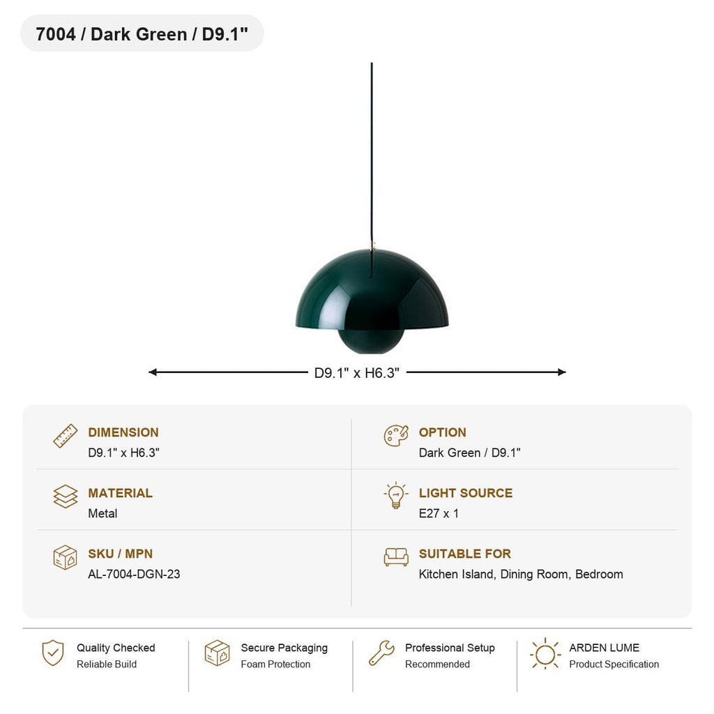W&F Collection | Colorful Flowerpot Metal Dome Pendant Light