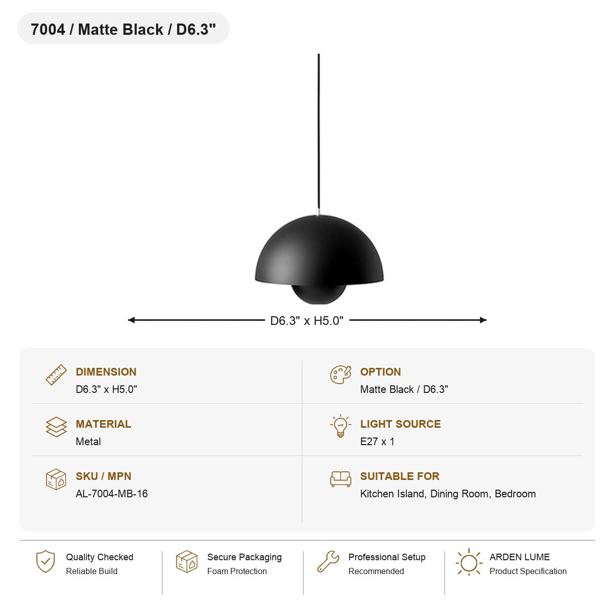 W&F Collection | Colorful Flowerpot Metal Dome Pendant Light