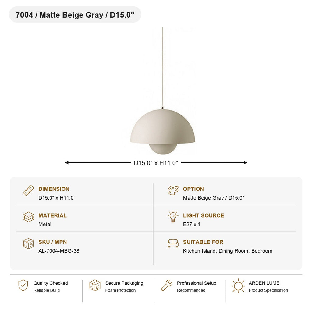 W&F Collection | Colorful Flowerpot Metal Dome Pendant Light
