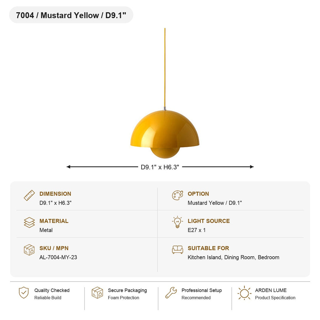 W&F Collection | Colorful Flowerpot Metal Dome Pendant Light