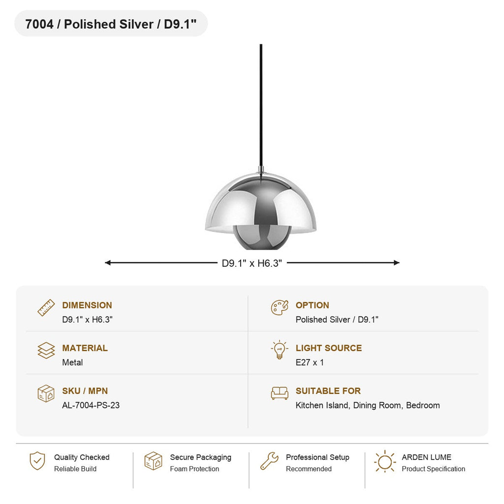 W&F Collection | Colorful Flowerpot Metal Dome Pendant Light