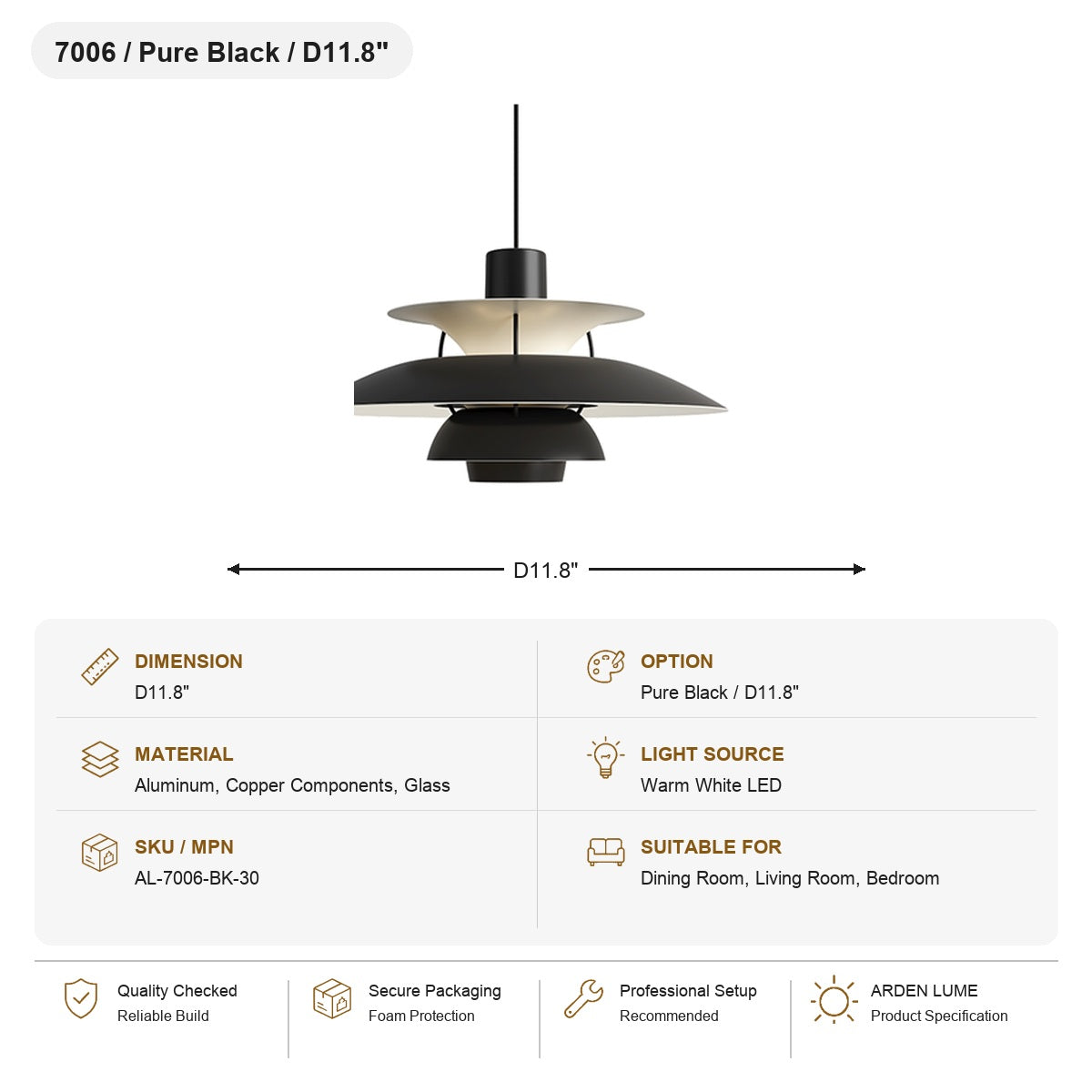W&F Collection | Colorful Layered Metal P5 Pendant Light