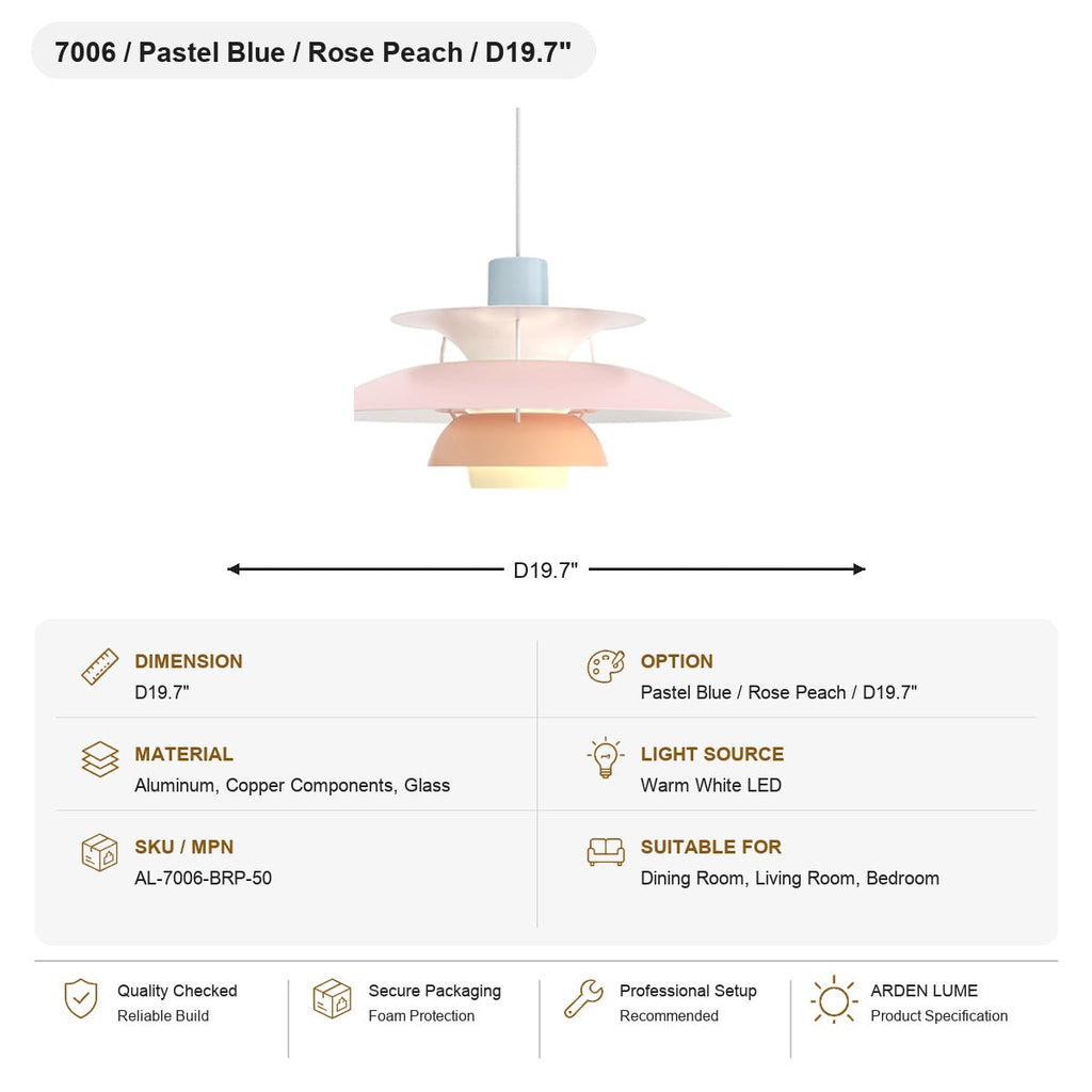 W&F Collection | Colorful Layered Metal P5 Pendant Light