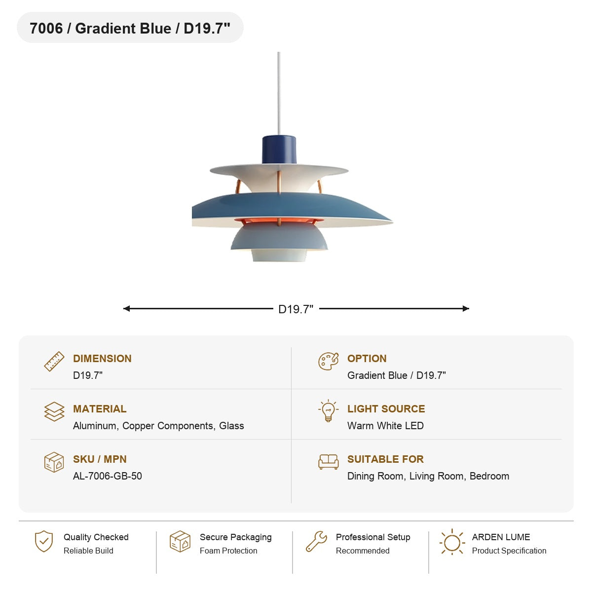 W&F Collection | Colorful Layered Metal P5 Pendant Light