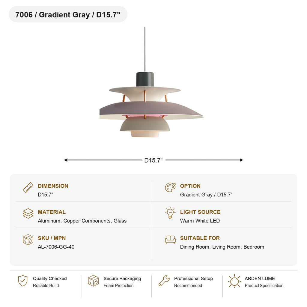 W&F Collection | Colorful Layered Metal P5 Pendant Light