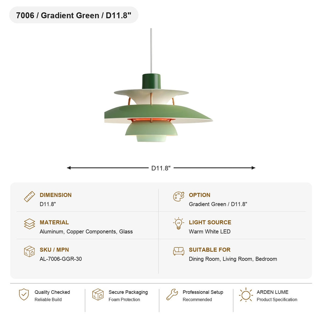 W&F Collection | Colorful Layered Metal P5 Pendant Light