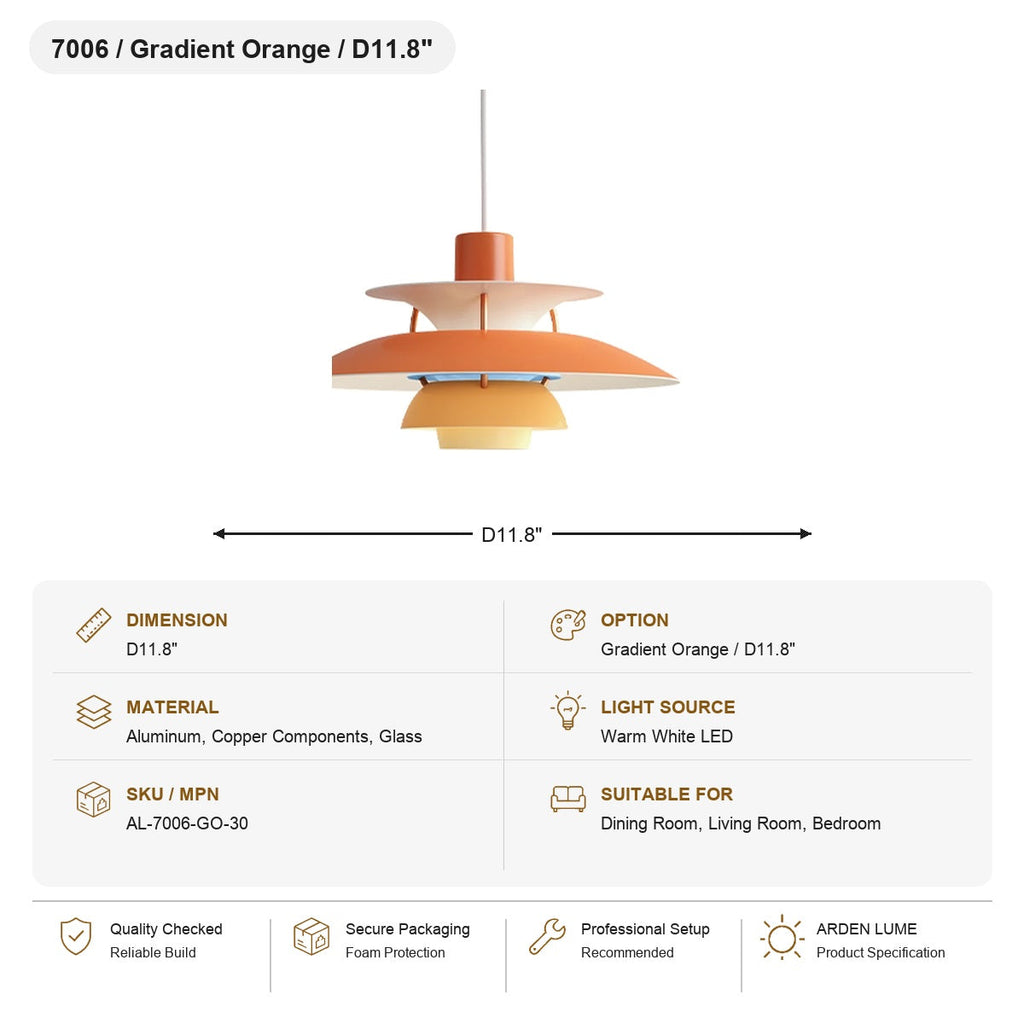 W&F Collection | Colorful Layered Metal P5 Pendant Light