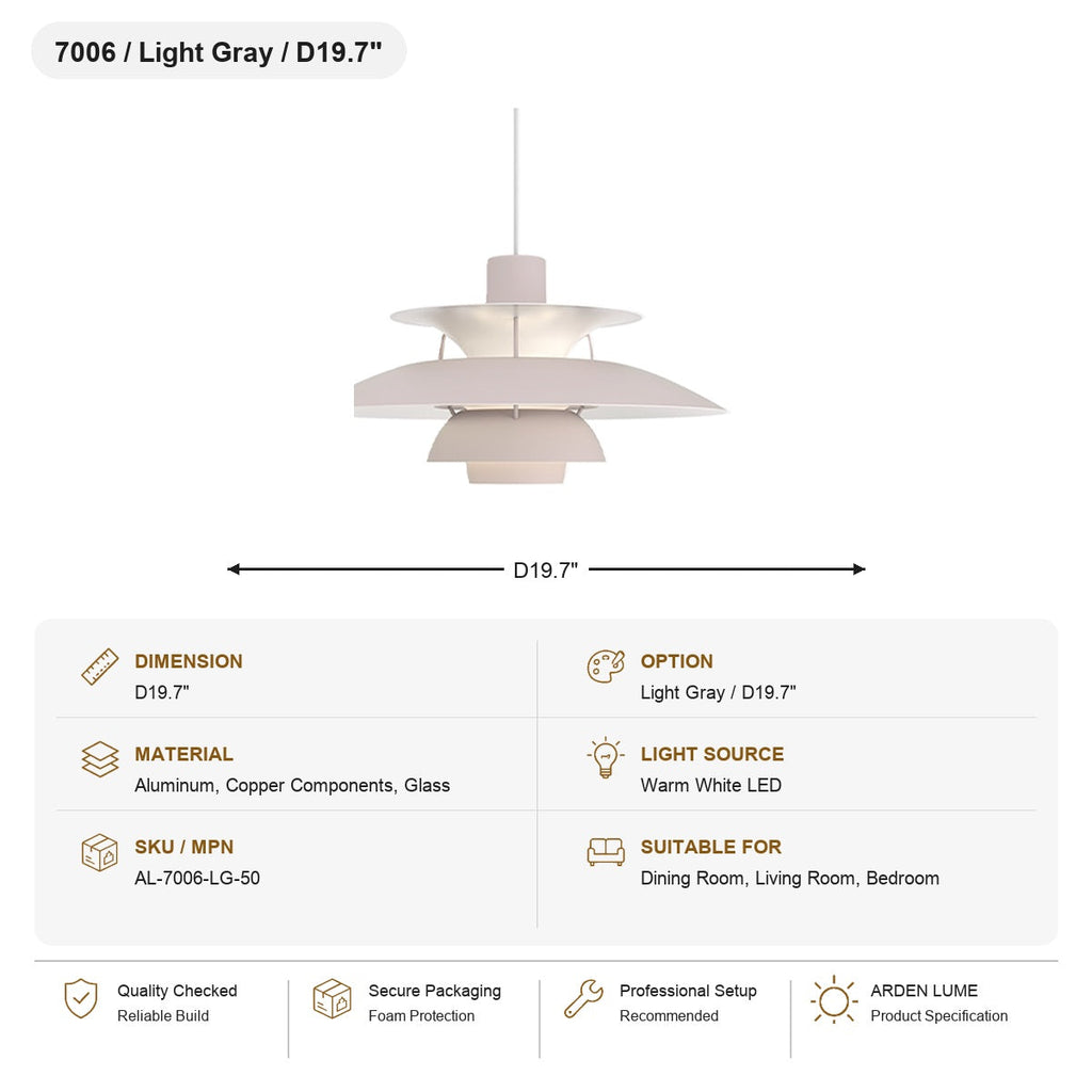 W&F Collection | Colorful Layered Metal P5 Pendant Light