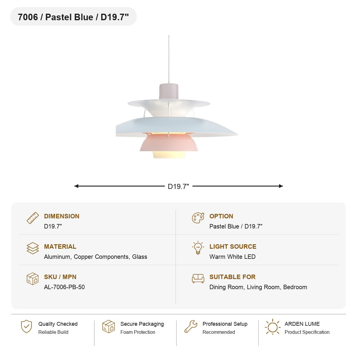 W&F Collection | Colorful Layered Metal P5 Pendant Light