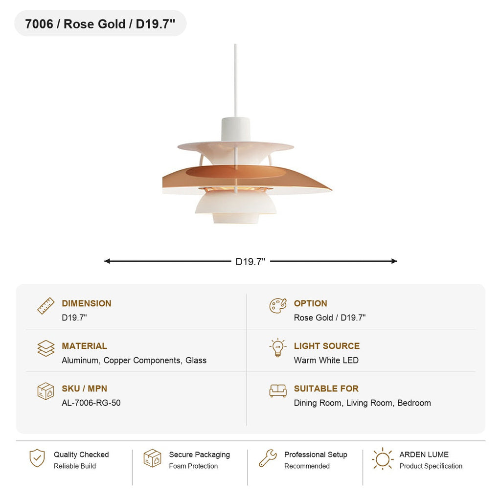 W&F Collection | Colorful Layered Metal P5 Pendant Light