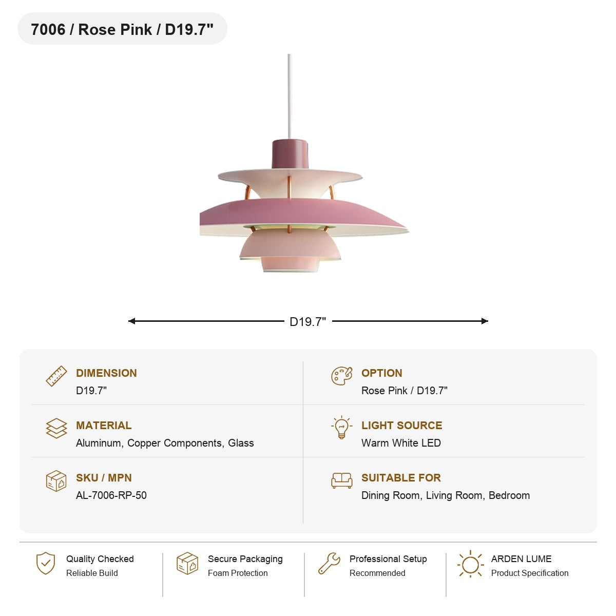 W&F Collection | Colorful Layered Metal P5 Pendant Light