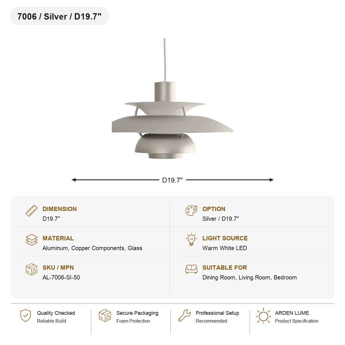 W&F Collection | Colorful Layered Metal P5 Pendant Light