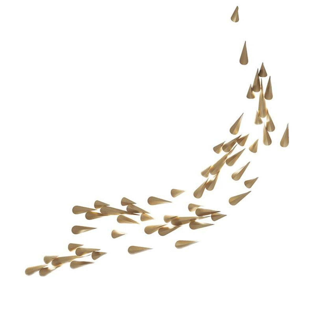W&F Collection | Anodine Brass Leaf LED Wall Art Sconce
