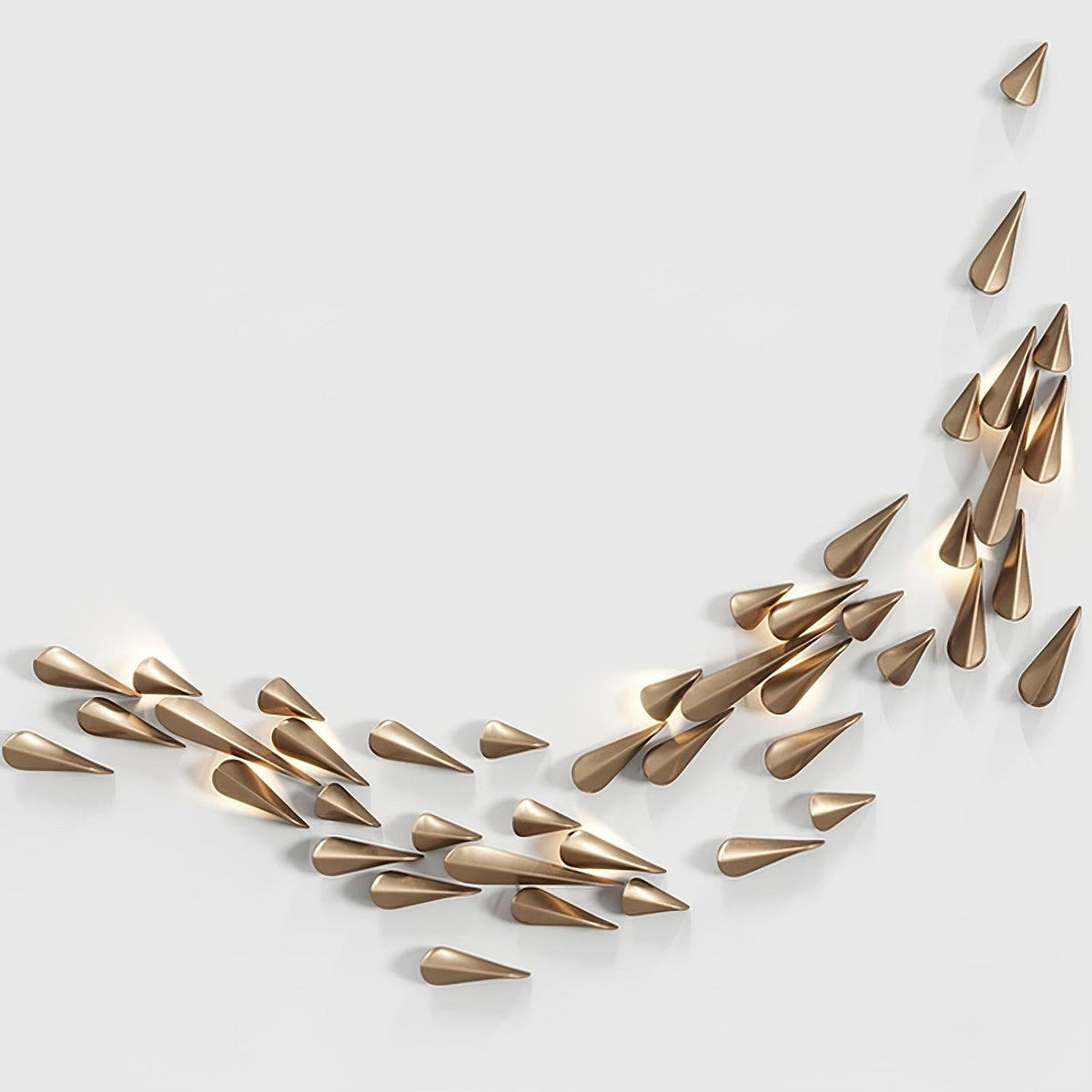 W&F Collection | Anodine Brass Leaf LED Wall Art Sconce