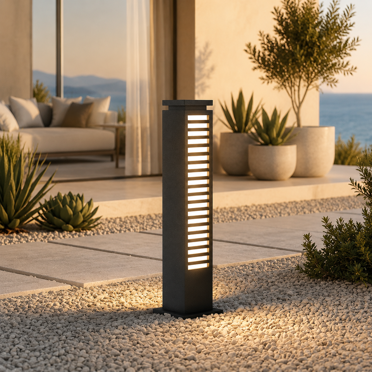 W&F Collection | Beacon Wired Outdoor Bollard Light