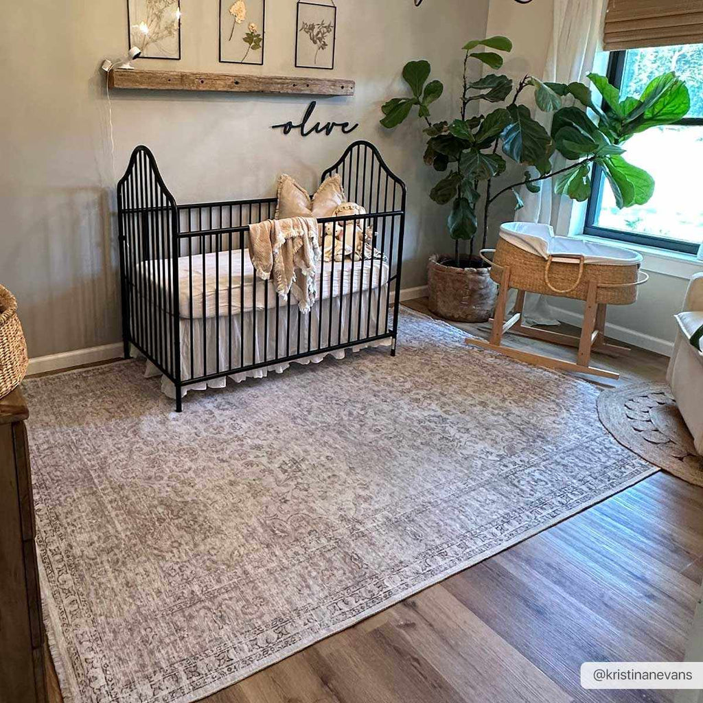W&F Collection | Cream Holi-2301 Washable Area Rug