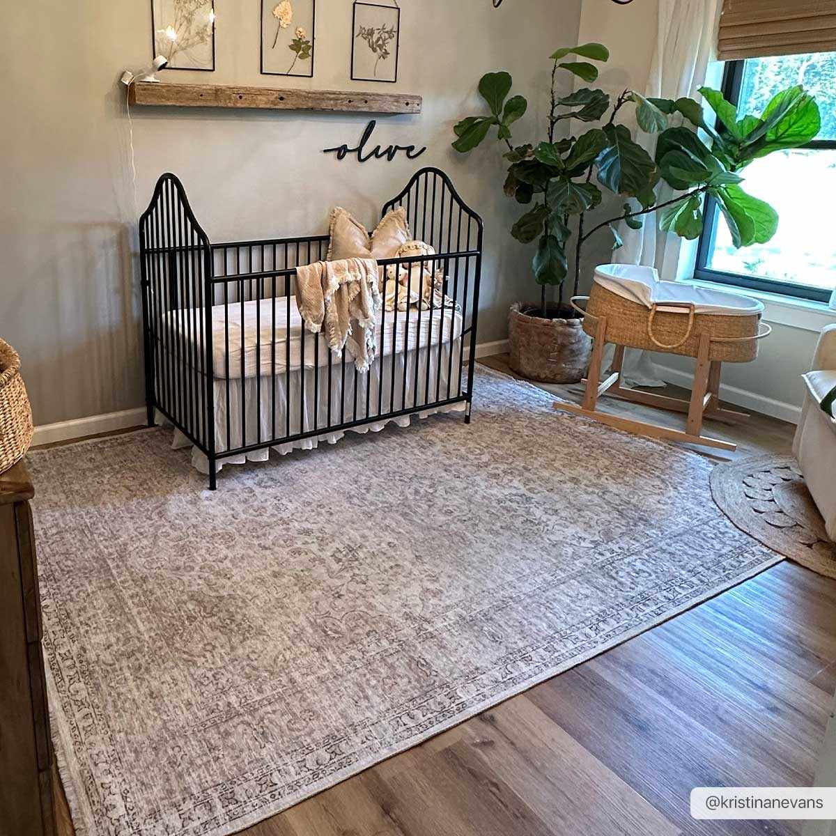 W&F Collection | Cream Holi-2301 Washable Area Rug