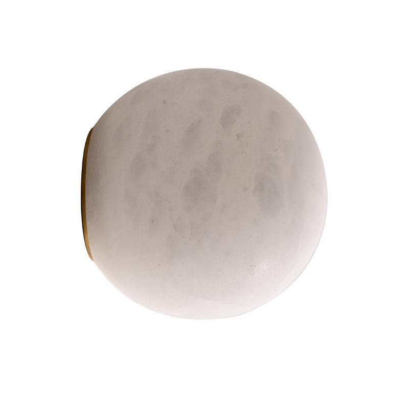 W&F Collection | Alabaster Globe Wall Sconce in Natural Brass, 3 Sizes
