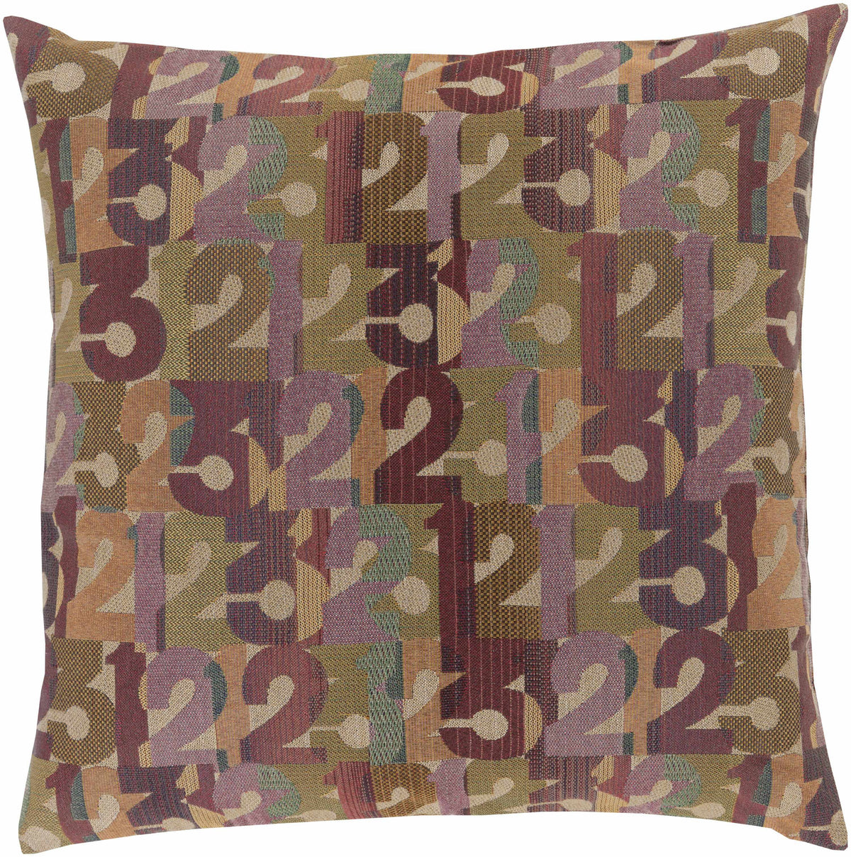 W&F Collection | Emerton Numbers Print Throw Pillow