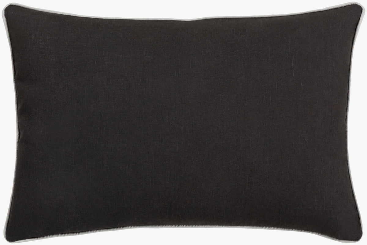 W&F Collection | Montmorency Black Floral Elegance Throw Pillow