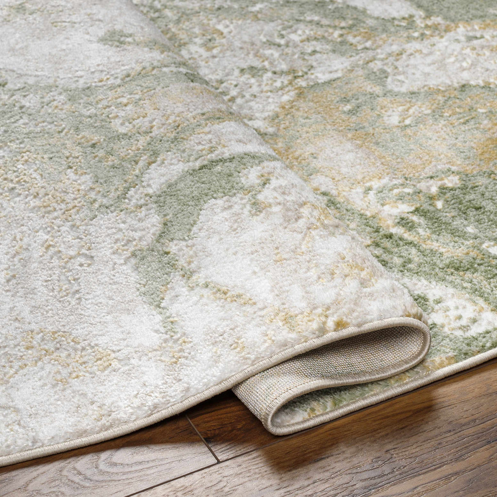 W&F Collection | Lively Marble Green Area Rug