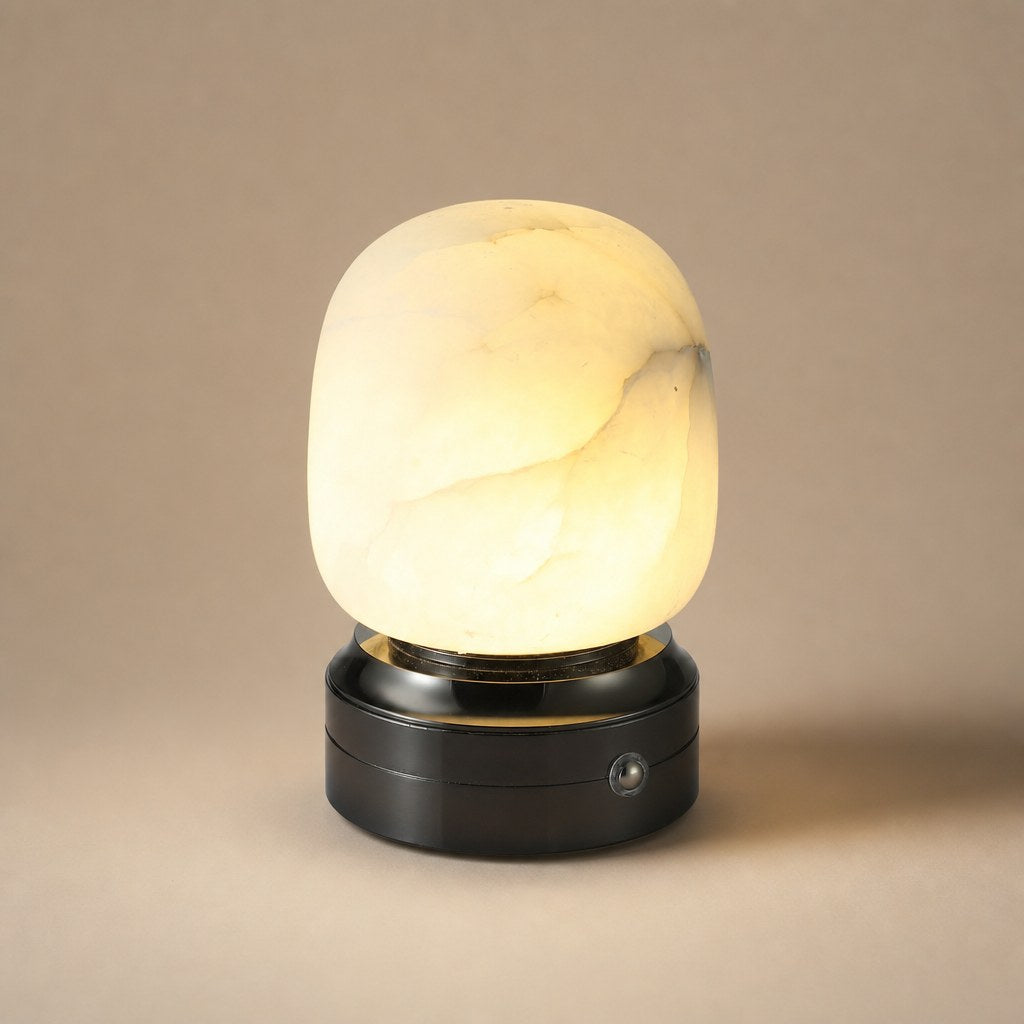 W&F Collection | Alabaster USB Touch Table Lamp