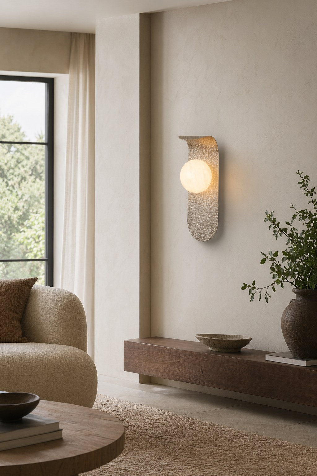 W&F Collection | Crackle Gold Alabaster Wall Sconce