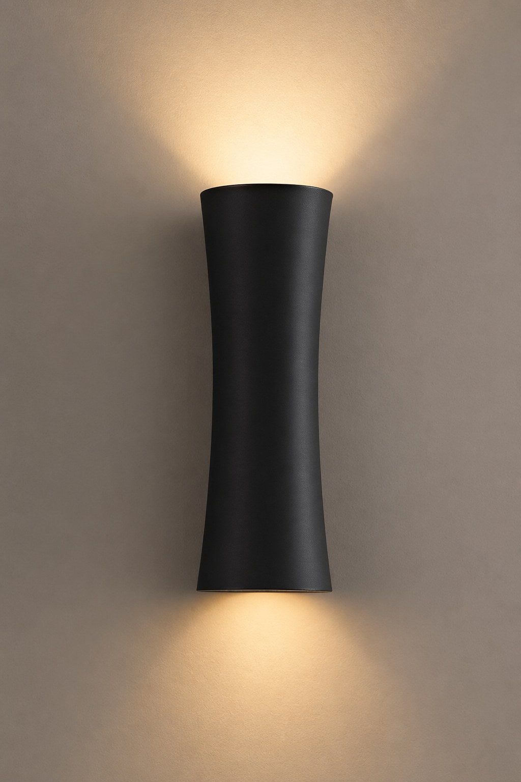 W&F Collection | Black Hourglass Up/Down LED Wall Sconce