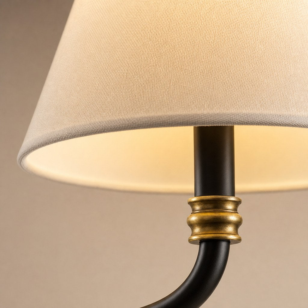 W&F Collection | Brass and Black Linear Chandelier